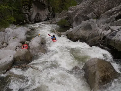 Christian sous le Seuil du milieu des Gorges